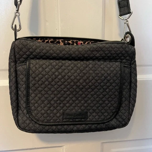 Vera Bradley Carson Mini Shoulder Bag Charcoal - Picture 1 of 5